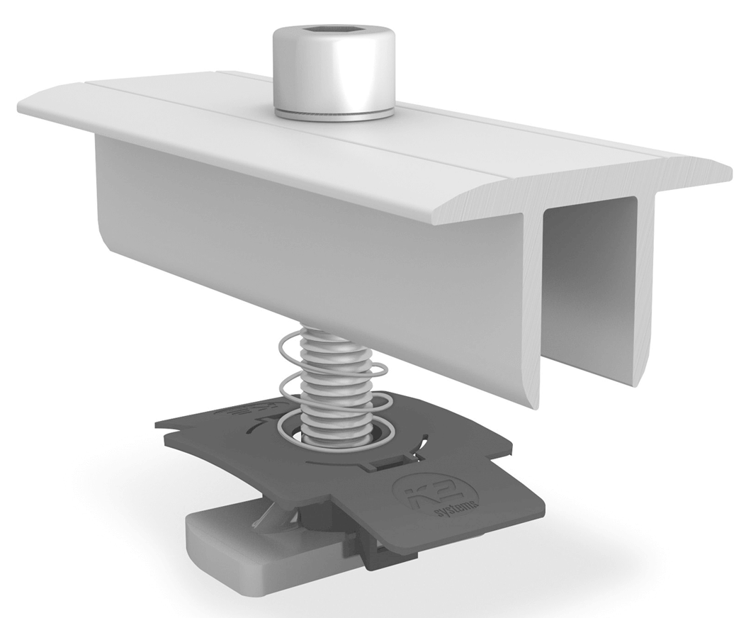 K2 modułowy zacisk środkowy XS Set 30 mm, srebrny
